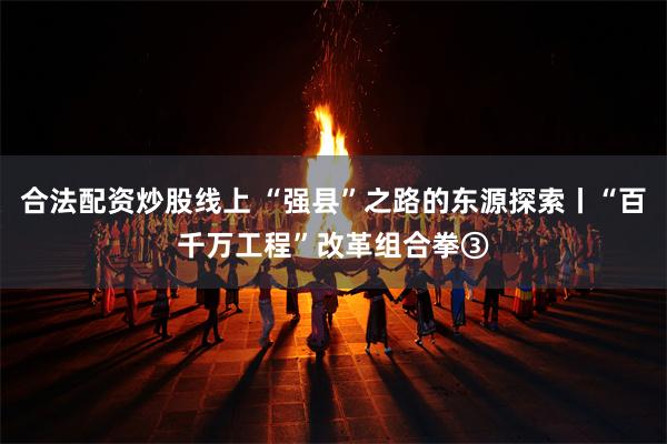 合法配资炒股线上 “强县”之路的东源探索丨“百千万工程”改革组合拳③