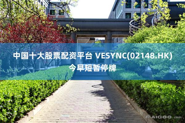 中国十大股票配资平台 VESYNC(02148.HK)今早短暂停牌