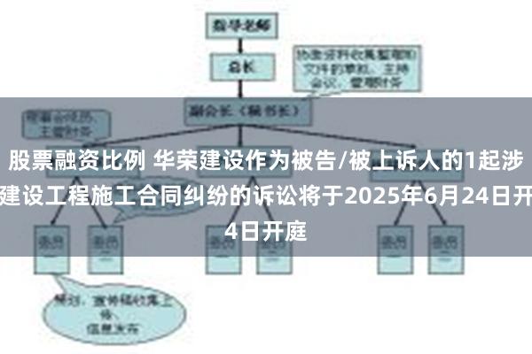 股票融资比例 华荣建设作为被告/被上诉人的1起涉及建设工程施工合同纠纷的诉讼将于2025年6月24日开庭